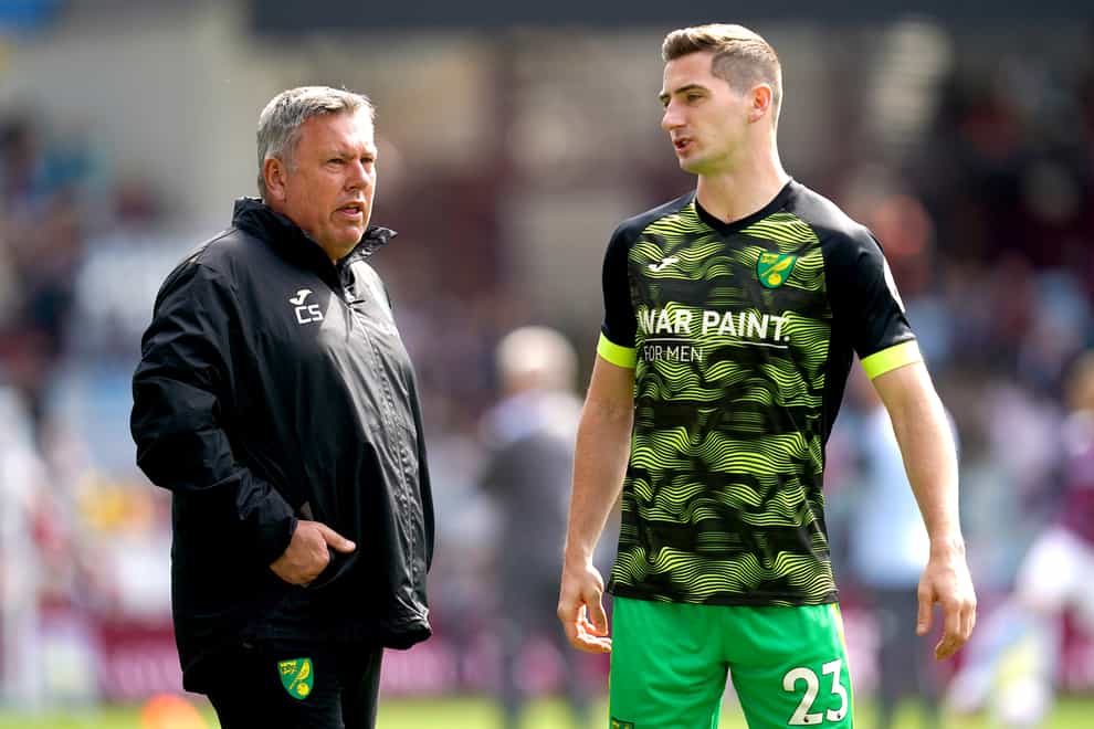 Norwich midfielder Kenny McLean, right, is set to miss the final four Premier League matches (Nick Potts/PA)