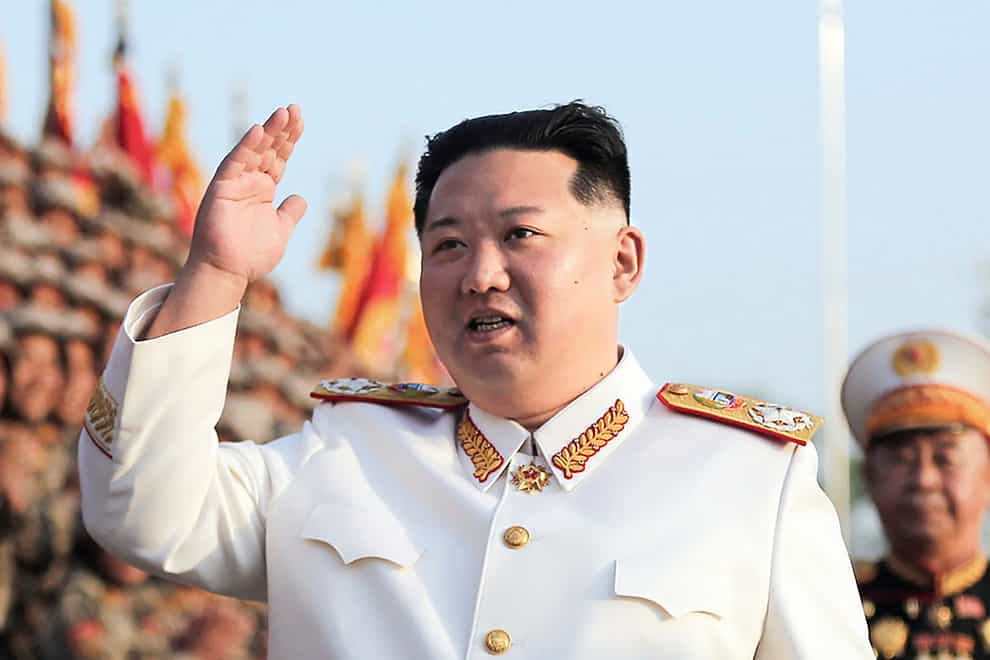 North Korea fired at least one unidentified projectile toward its eastern sea on Saturday, South Korea’s military said, in its second launch this week (Korean Central News Agency/Korea News Service/AP)