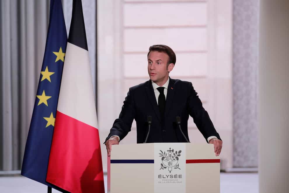 French President Emmanuel Macron (AP)