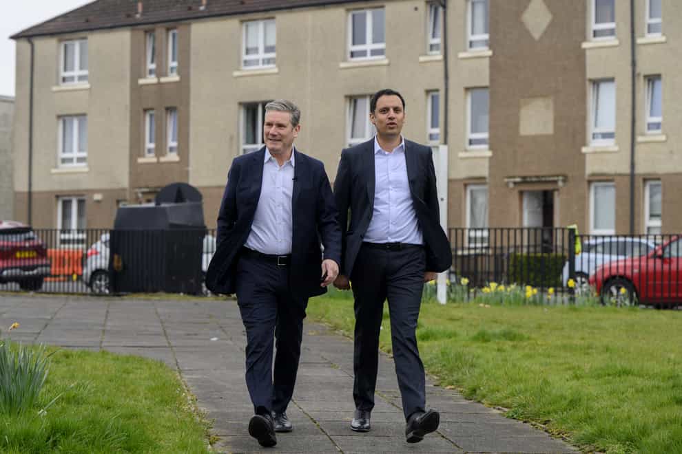 Anas Sarwar (right) said Labour leader Sir Keir Starmer would fully comply with the investigation (John Linton/PA)