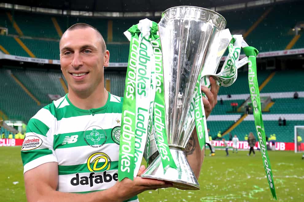Former Celtic captain Scott Brown won nine successive league titles at Parkhead (Jane Barlow/PA)