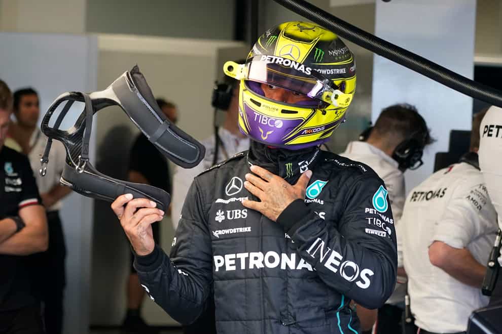 Mercedes driver Lewis Hamilton says he will not remove his nose stud (Darron Cummings/AP).