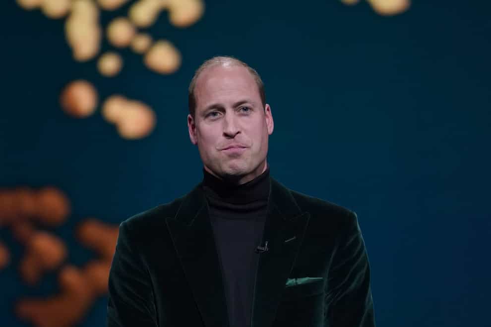 The Duke of Cambridge on stage during the first Earthshot Prize awards (Yui Mok/PA)