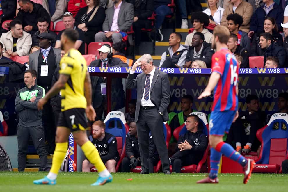 Roy Hodgson saw his side officially relegated at Crystal Palace (Yui Mok/PA)