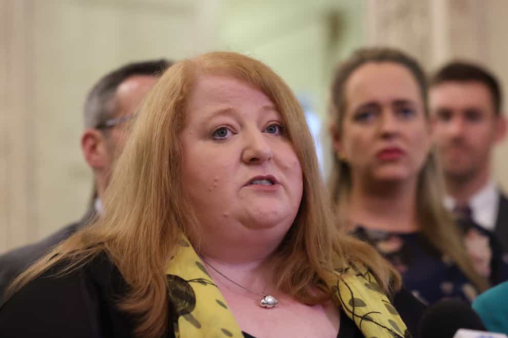 Alliance Party leader Naomi Long has warned Sir Jeffrey Donaldson’s DUP that it would be ‘foolhardy’ to ‘overplay their hand’ in demands for the UK Government to take action over the Northern Ireland Protocol (Liam McBurney/PA)