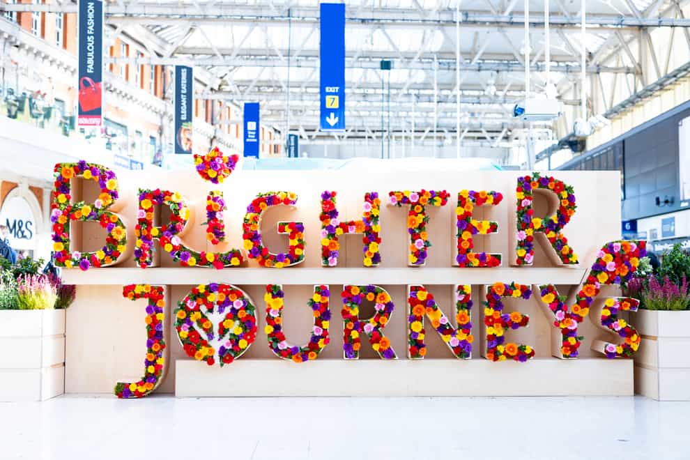A sensory floral installation to mark a new mental health campaign, Brighter Journeys (David Parry/PA)