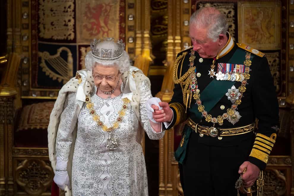 The Queen and the Prince of Wales during the State Opening of Parliament in 2019 (Victoria Jones/PA)