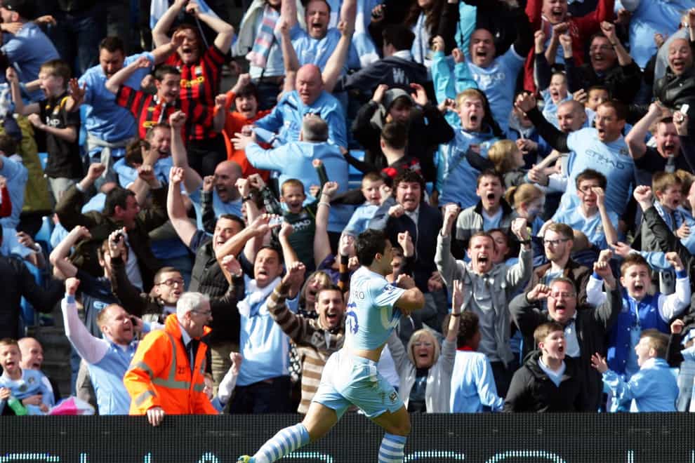 Sergio Aguero’s dramatic goal clinched the title (Dave Thompson/PA)