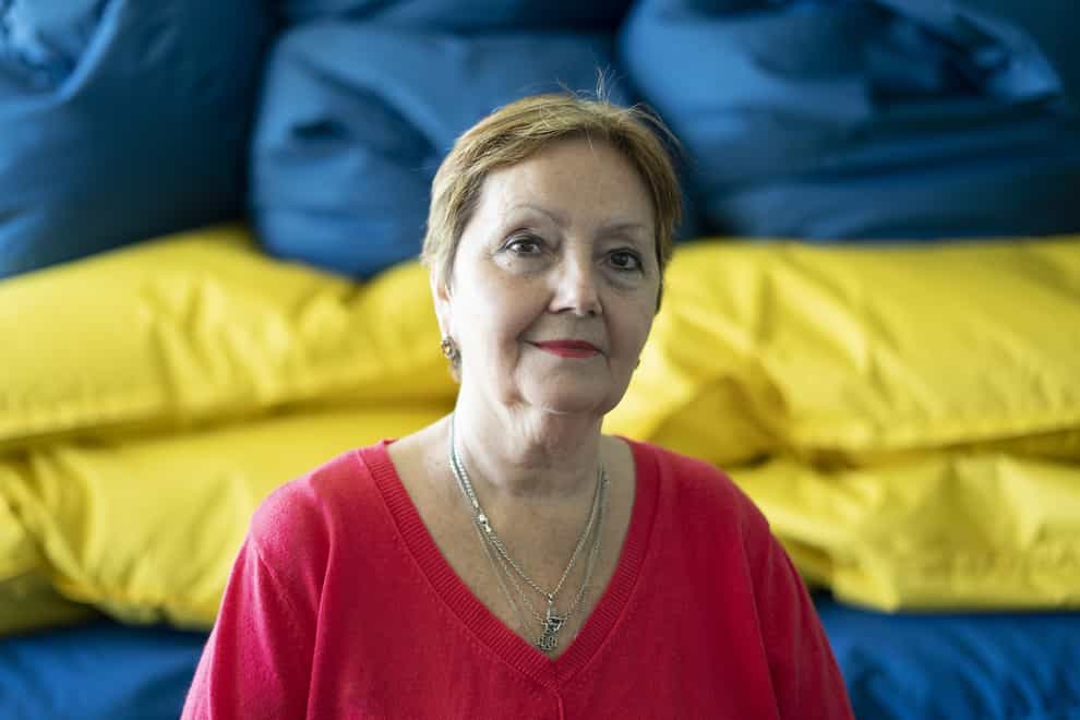 Milena Ivakova (not real name) at a refugee centre for Ukrainians fleeing the war in Iasi, Romania (Kirsty O’Connor/PA)