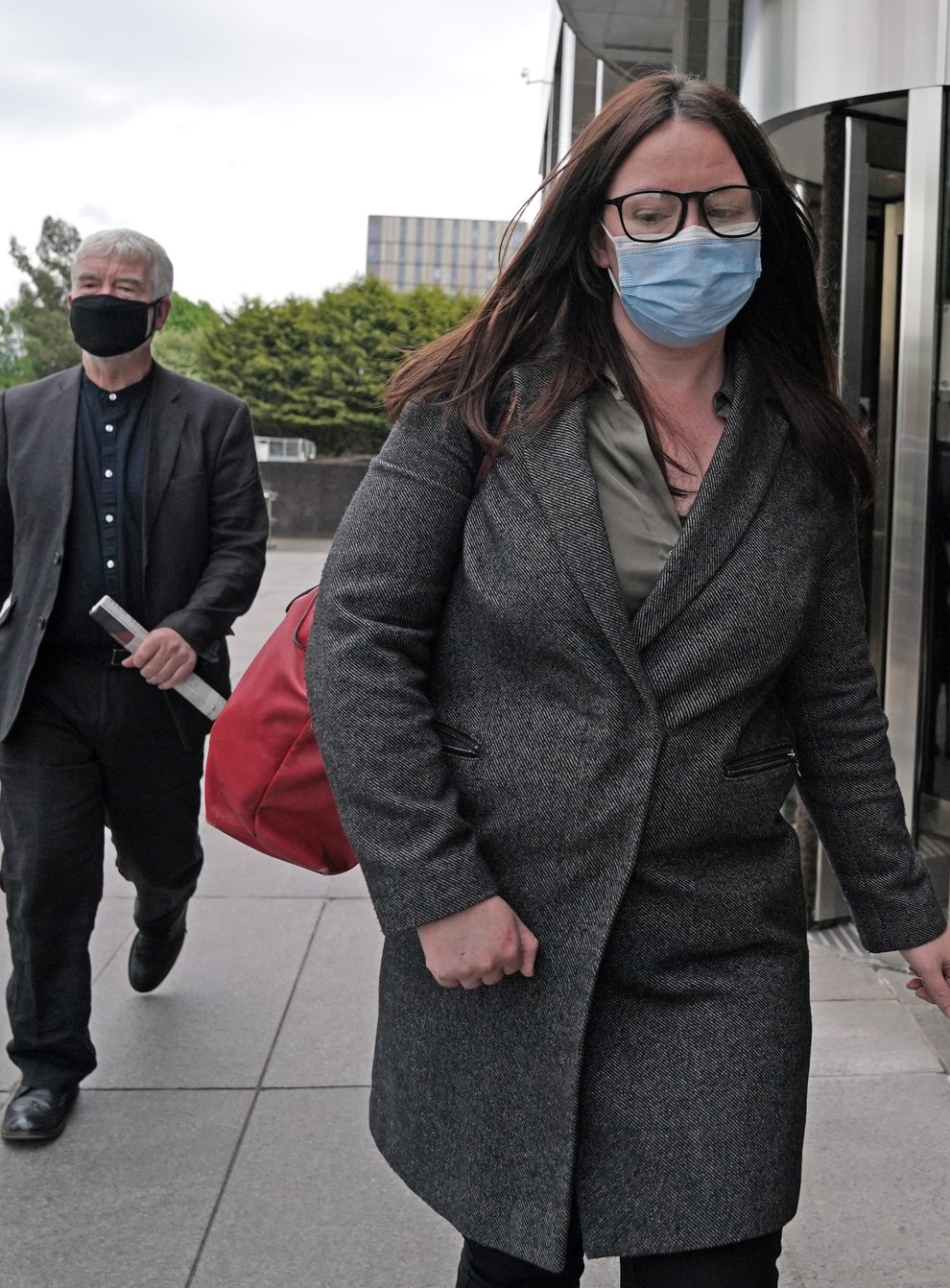 Natalie McGarry leaves Glasgow Sheriff Court where she had been found guilty of embezzling almost £25,000 (Andrew Milligan/PA)