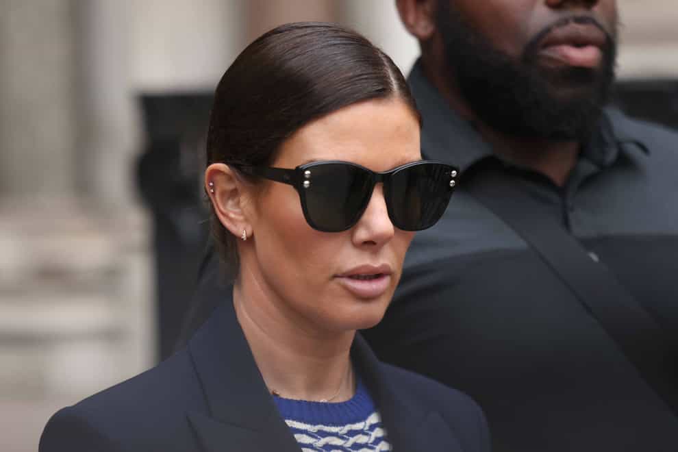 Rebekah Vardy leaves the Royal Courts Of Justice on Thursday May 12 2022 (James Manning/PA)