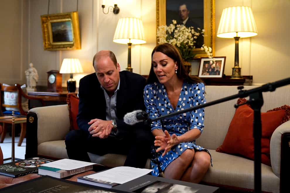 The Duke and Duchess of Cambridge recording their message (Kensington Palace/PA)