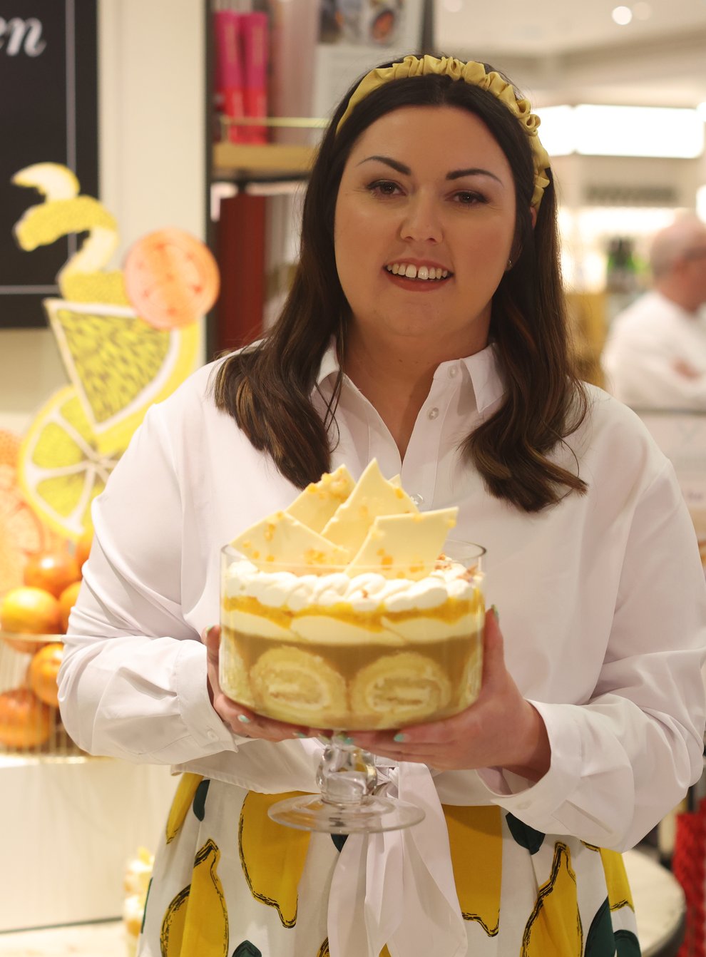 Melvin with her winning trifle (James Manning/PA)