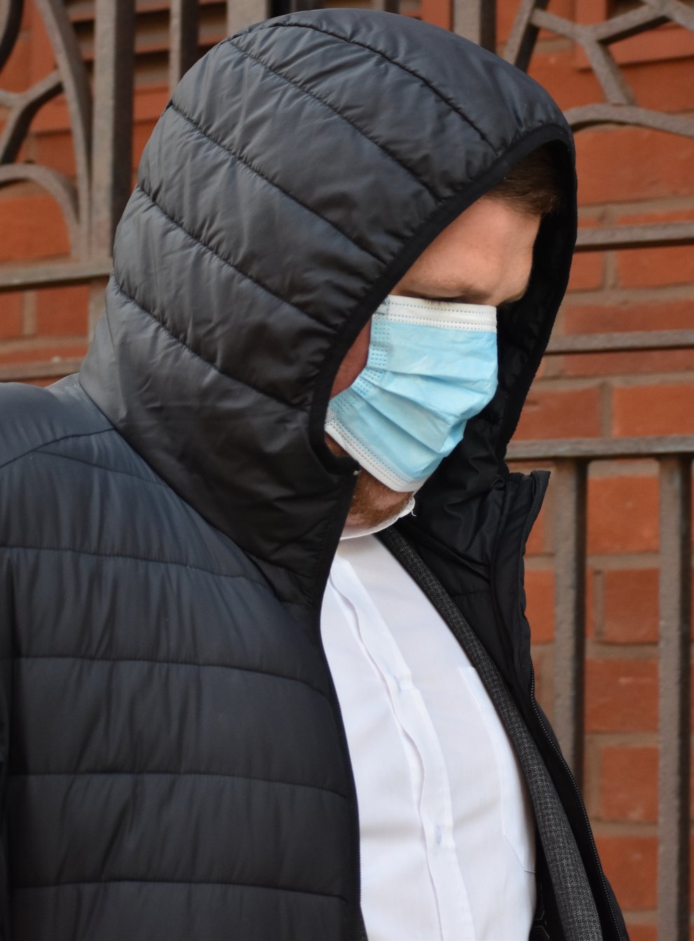 James Watts, leaving Birmingham Magistrates’ Court after admitting ten offences relating to racist memes, including four mocking the death of George Floyd (Matthew Cooper/PA)