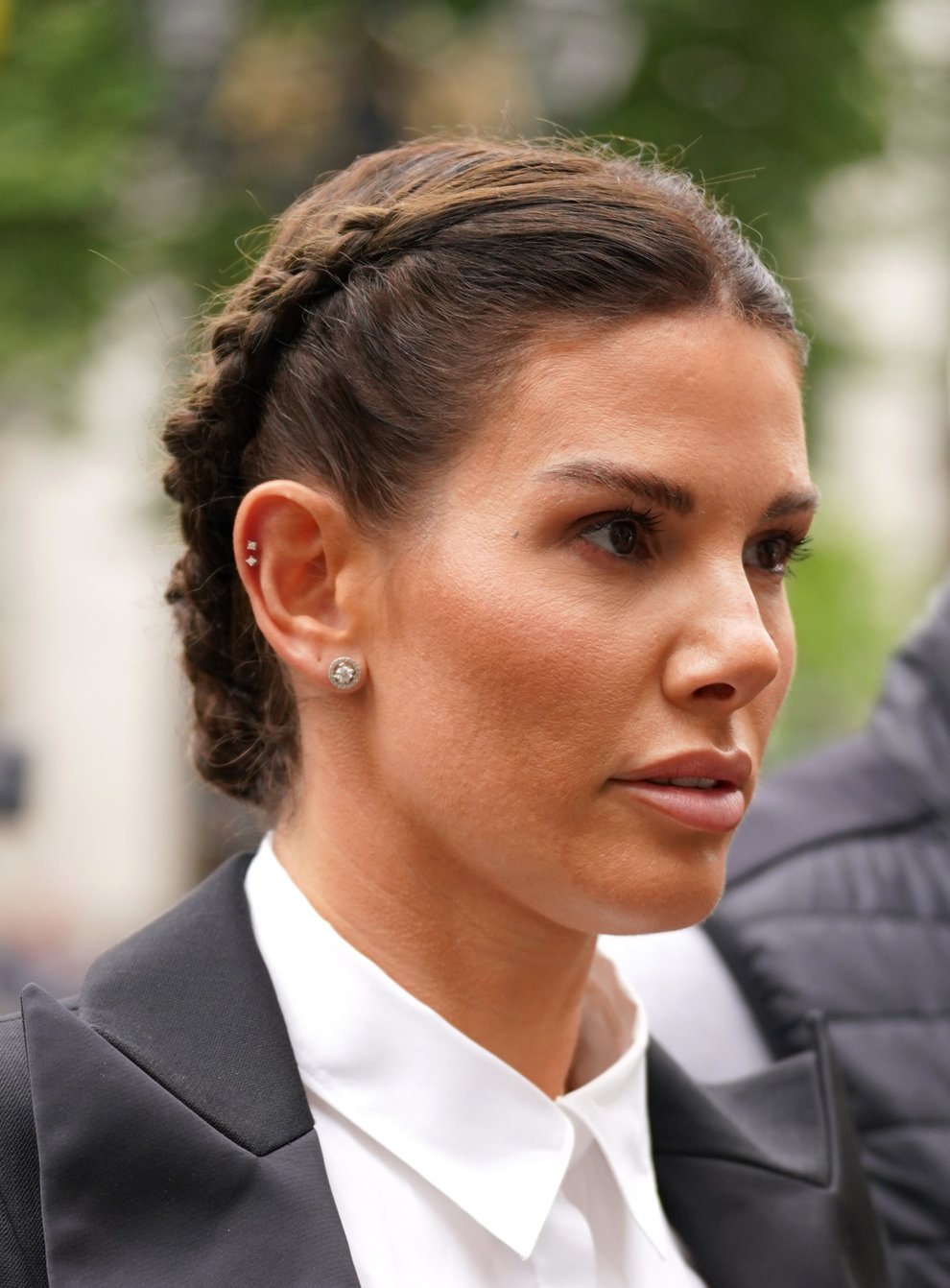 Rebekah Vardy arriving at the Royal Courts Of Justice in London, as her high-profile libel battle with Coleen Rooney continued (Yui Mok/PA)