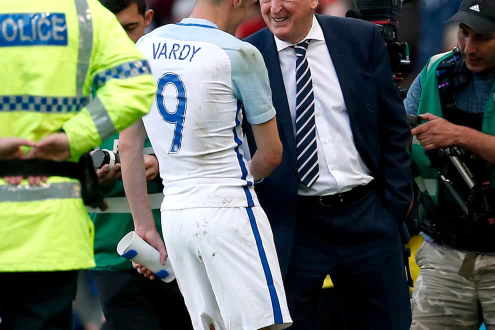 Jamie Vardy played under Roy Hodgson for England (Owen Humphreys/PA)