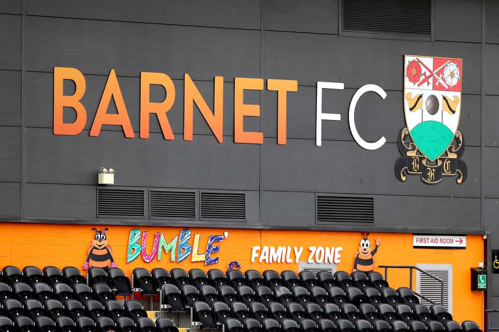 Barnet took the lead but lost 4-2 to Bromley at The Hive Stadium (Mike Egerton/PA)