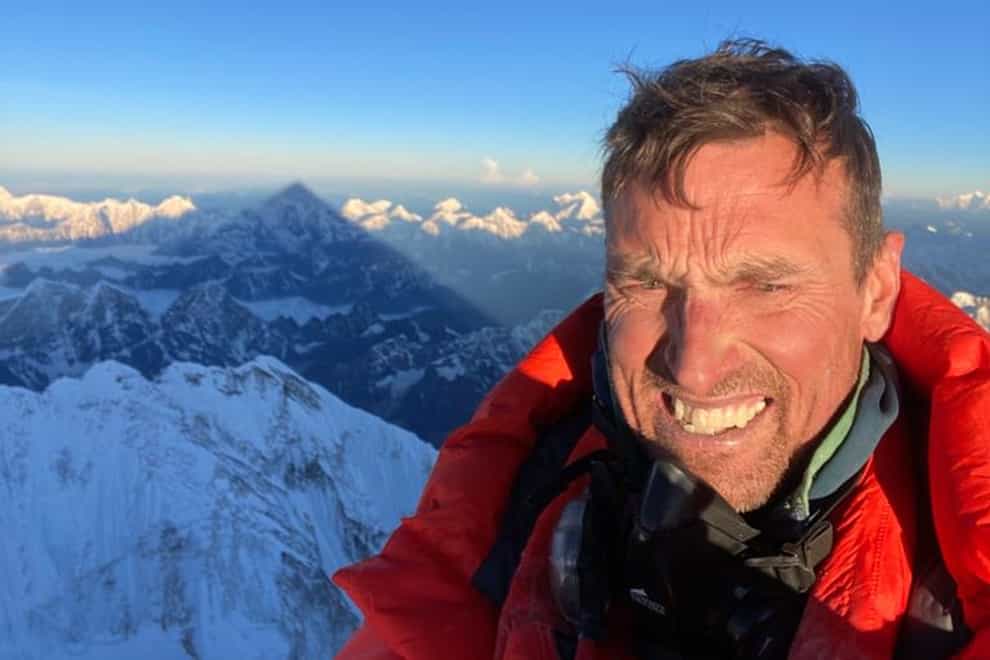 British mountaineer Kenton Cool at the summit of Mount Everest (Kenton Cool)