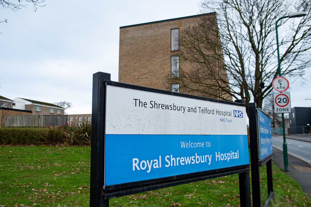 The Shrewsbury and Telford Hospital NHS Trust is due to appear in court after an inquiry into two incidents which led to the deaths of patients (PA)