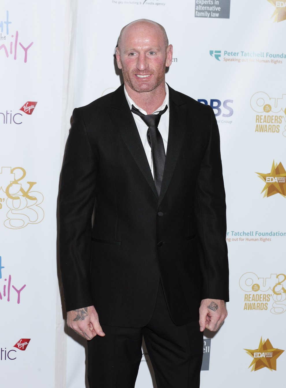 Former rugby player Gareth Thomas was named as this year’s Postcode Hero in recognition of his campaigning work (Yui Mok/PA)