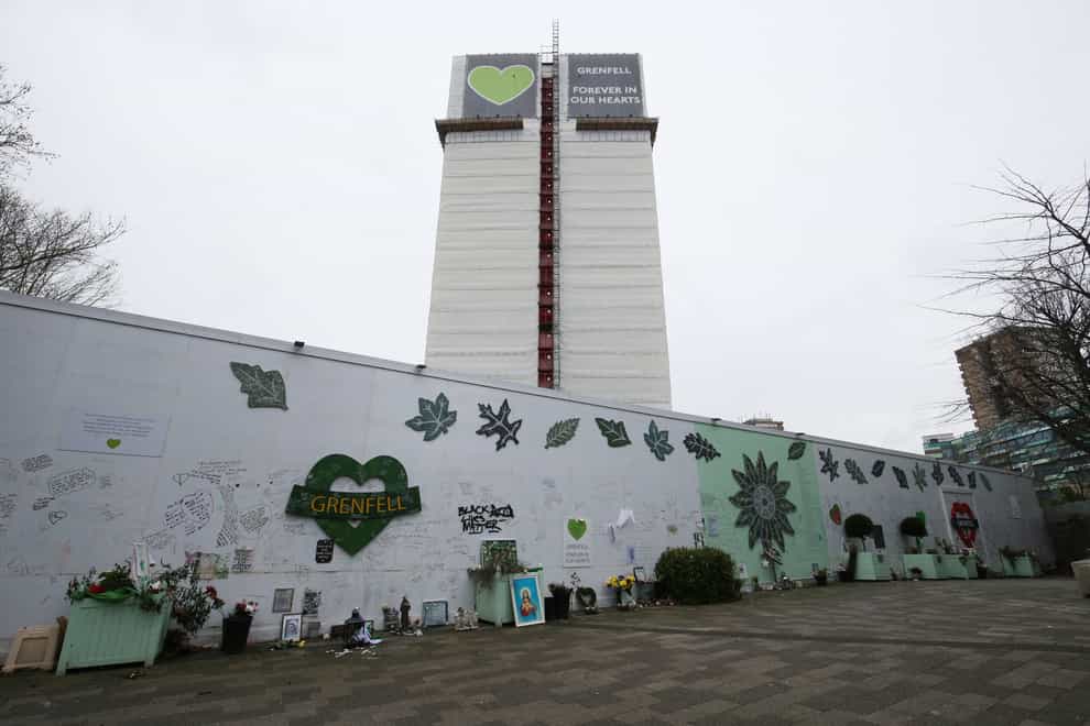 File photo dated 16/02/21 of the Grenfell Memorial Wall in the grounds of Kensington Aldridge Academy, London. A memorial garden where survivors can “remember together” looks likely to be created at the site of Grenfell Tower. Issue date: Monday May 16, 2022 (Jonathan Brady/PA)