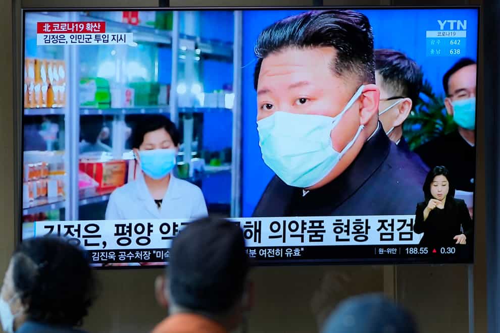 North Korea has reported 232,880 new cases of fever and another six deaths as leader Kim Jong Un accused officials of “immaturity” and “slackness” in their early handling of the Covid-19 outbreak in the unvaccinated nation (Lee Jin-man/AP)