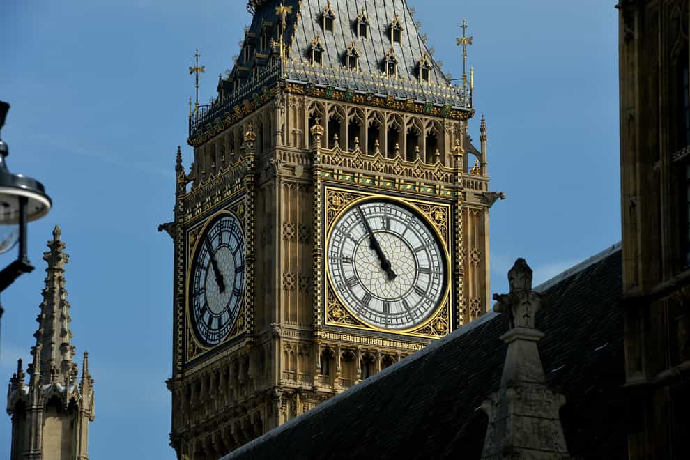 The Elizabeth Tower at the Palace of Westminster, formally known as St Stephen’s Tower, which houses the Big Ben bell in Westminster central London (PA)