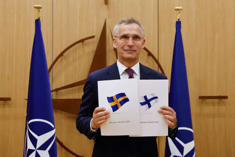 Nato secretary-general Jens Stoltenberg ‘warmly welcomed’ the requests (Johanna Geron, Pool via AP)