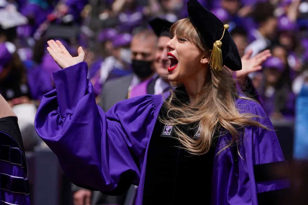 Taylor Swift participates in a graduation ceremony for New York University (Seth Wenig/AP)