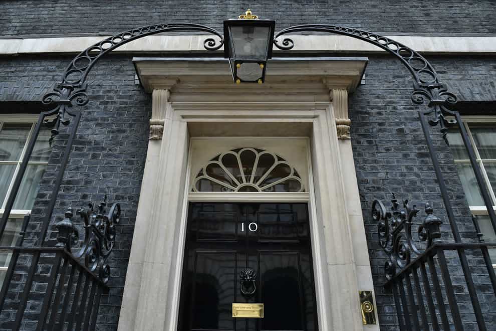 The front door of number 10 Downing Street in London (Dominic Lipinski/PA)