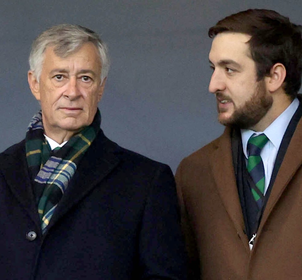 Hibernian owner Ron Gordon, left, is happy with his latest managerial appointment (Jeff Holmes/PA)
