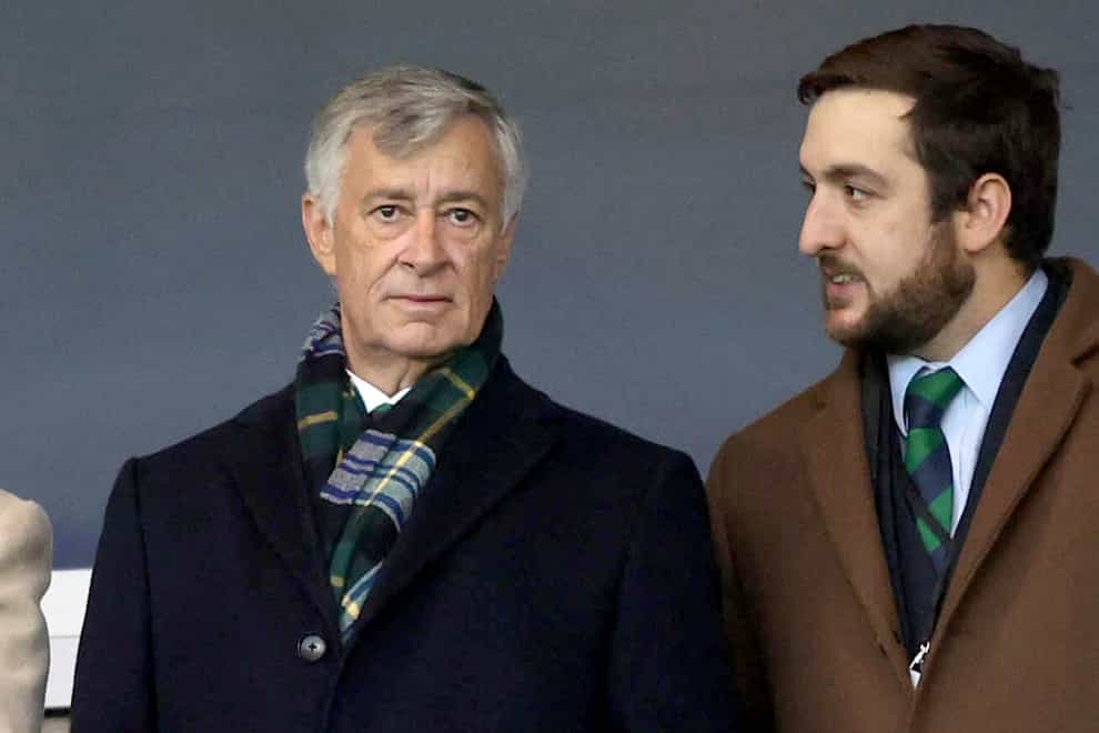 Hibernian owner Ron Gordon, left, is happy with his latest managerial appointment (Jeff Holmes/PA)