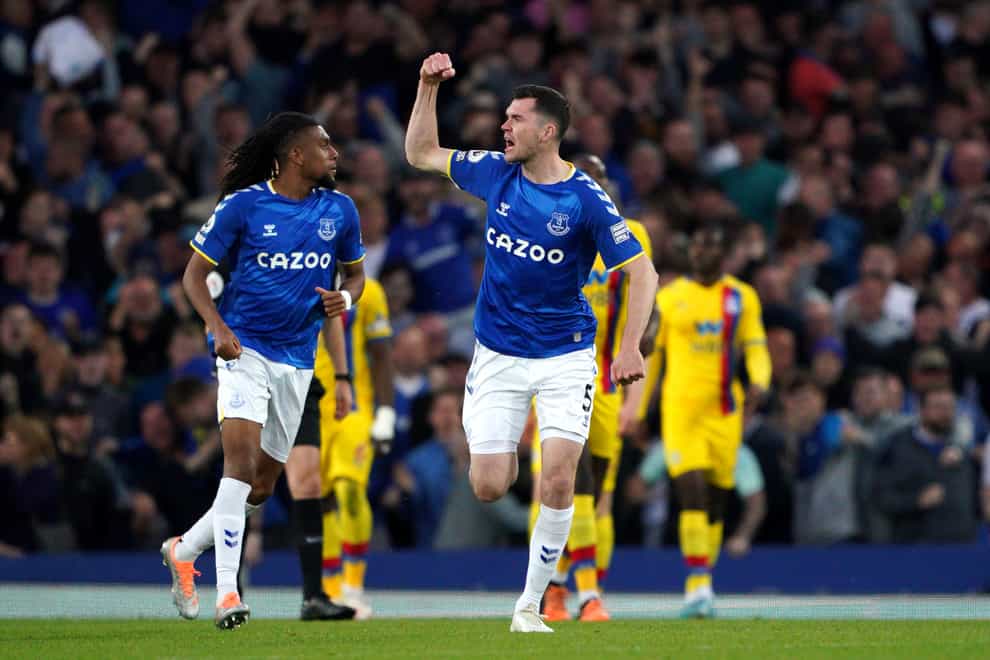 Michael Keane found the net on a famous night for Everton (Peter Byrne/PA)