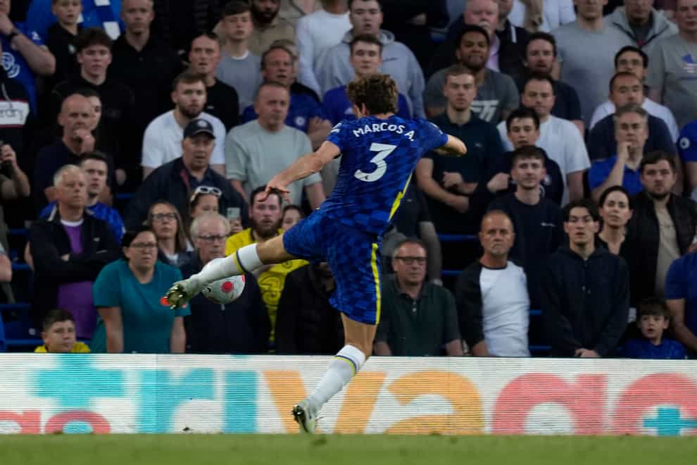Marcos Alonso equalised for Chelsea (Frank Augstein/AP)