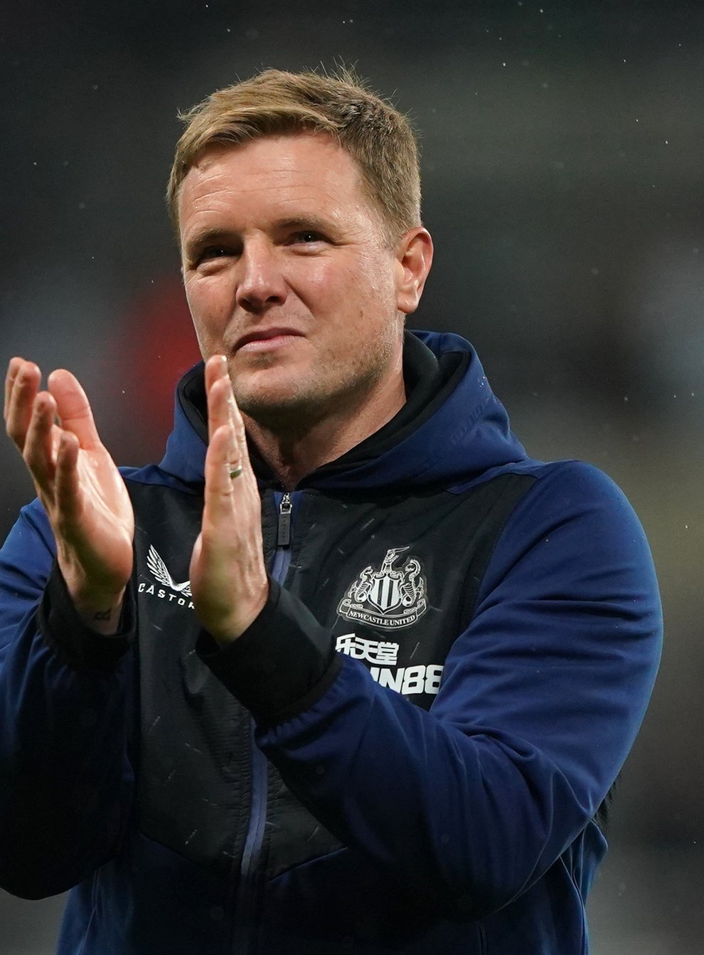 Newcastle head coach Eddie Howe is in no mood to relax despite having secured Premier League safety (Owen Humphreys/PA)