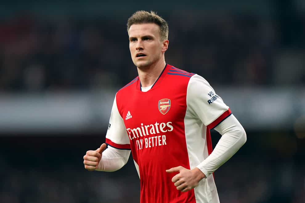 Rob Holding will be available for Arsenal’s final match of the Premier League season (Tim Goode/PA)