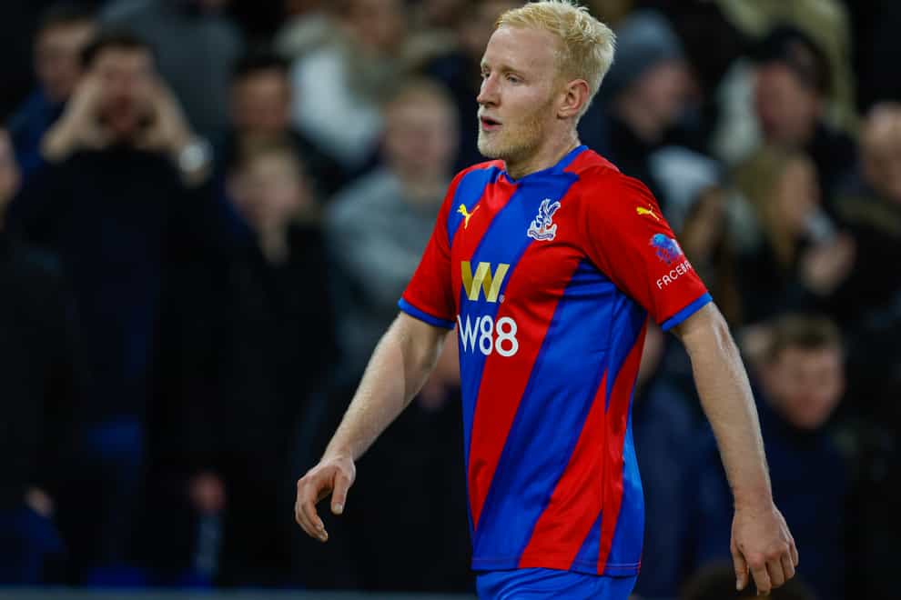 Crystal Palace’s Will Hughes will be assessed ahead of the visit of Manchester United (Steven Paston/PA)