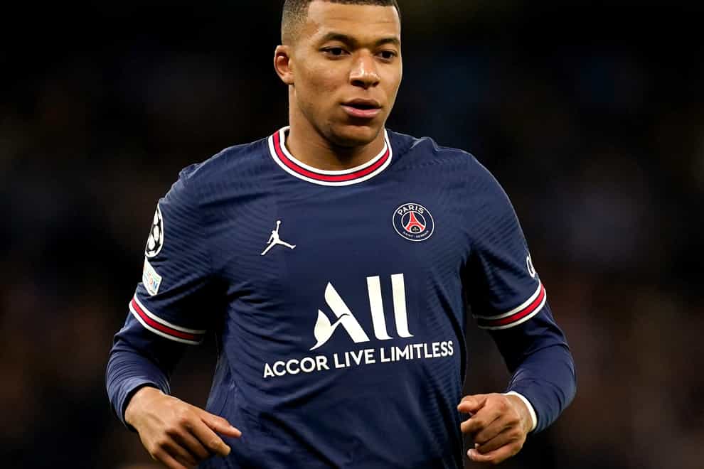 Paris Saint Germain’s Kylian Mbappe has agreed in principle to extend his stay at the Parc des Princes (Martin Rickett/PA)