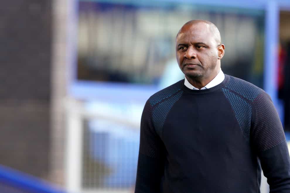 Patrick Vieira believes Crystal Palace have the foundation in place to aim for more than survival in the Premier League (Peter Byrne/PA)