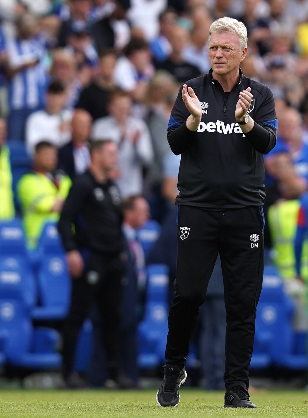 David Moyes was less than impressed with West Ham’s second-half display against Brighton (Gareth Fuller/PA).