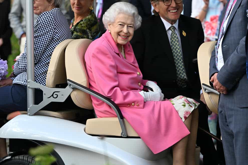 The Queen used a buggy to tour this year’s RHS Chelsea Flower Show (Paul Grover/Daily Telegraph/PA)