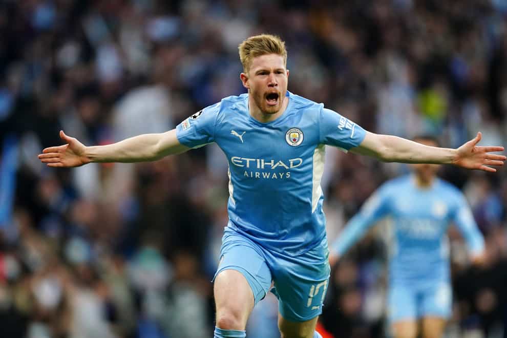 Kevin De Bruyne is celebrating his fourth and most satisfying Premier League win (Mike Egerton/PA)