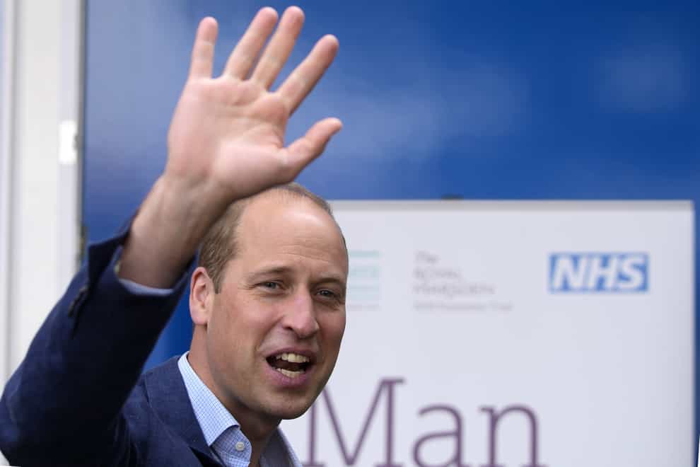 The Duke of Cambridge leaves after his visit to the Royal Marsden Hospital, London (PA)
