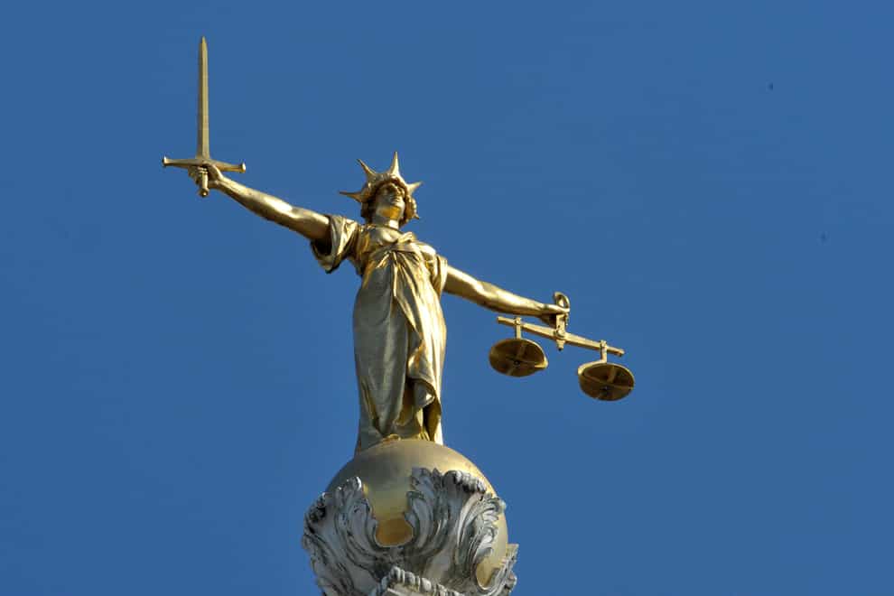 The Lady Justice statue above the Old Bailey in London (Nick Ansell/PA)