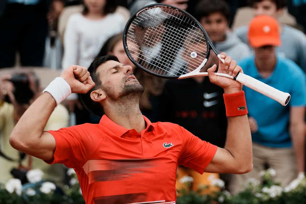Novak Djokovic, pictured, beat Alex Molcan in three sets (Thibault Camus/AP)