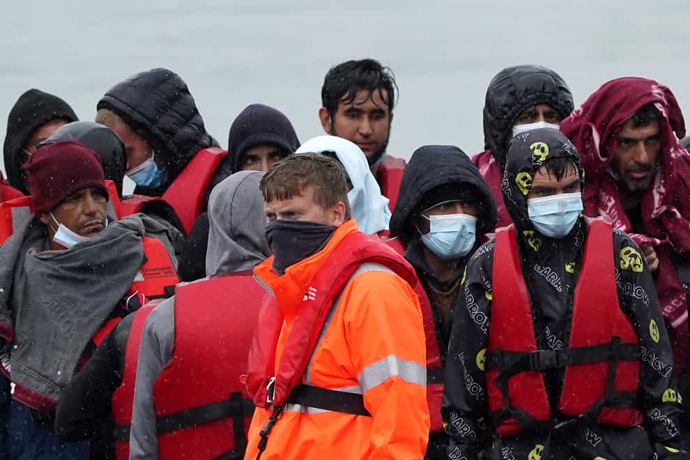 The Home Office said the rise in asylum applications is in part linked to a ‘sharp increase in small boat arrivals to the UK’ (Gareth Fuller/PA)