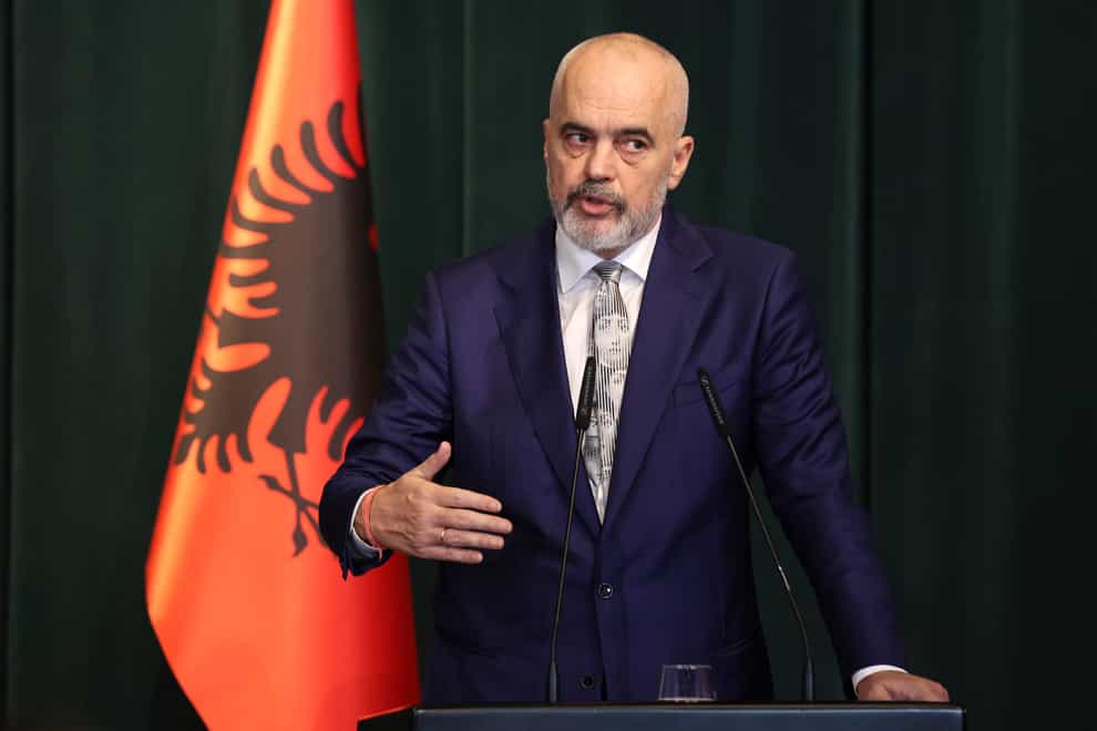 Albanian prime minister Edi Rama said the Pashaliman naval base could be ‘an added value’ to the alliance (Franc Zhurda/AP)