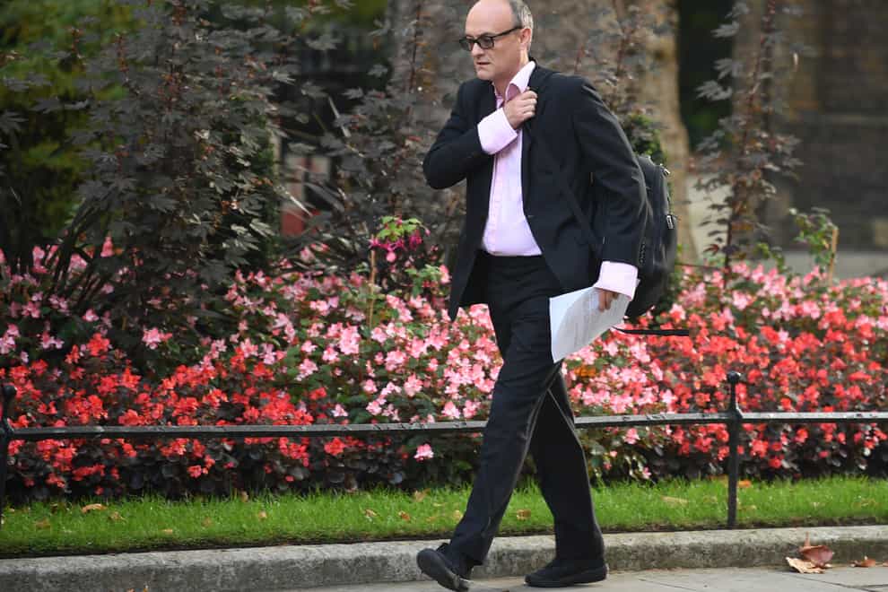 Dominic Cummings is seen arriving in Downing Street, London prior to his departure (Stefan Rousseau/PA)