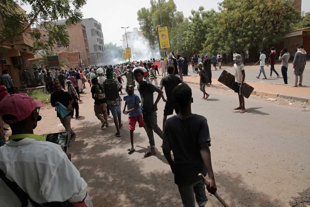 The UN envoy for Sudan has decried the killing of two people in a violent crackdown against pro-democracy protesters who once again took to the streets of the capital Khartoum to denounce an October military coup (Marwan Ali/AP)