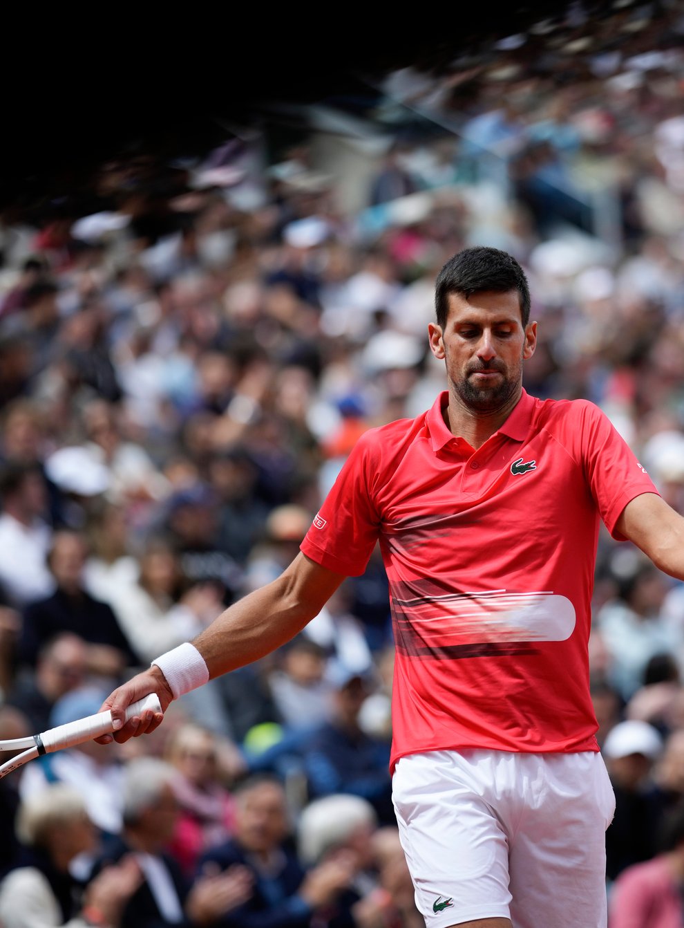 Novak Djokovic (pictured) beat Diego Schwartzman at Roland Garros (Christophe Ena/AP)